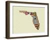 Florida State Map-Lanre Adefioye-Framed Giclee Print