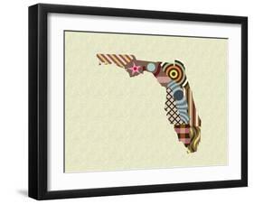 Florida State Map-Lanre Adefioye-Framed Giclee Print