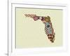 Florida State Map-Lanre Adefioye-Framed Giclee Print