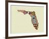 Florida State Map-Lanre Adefioye-Framed Giclee Print