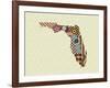 Florida State Map-Lanre Adefioye-Framed Giclee Print