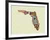 Florida State Map-Lanre Adefioye-Framed Giclee Print