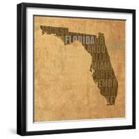 Florida State Words-David Bowman-Framed Giclee Print