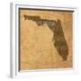 Florida State Words-David Bowman-Framed Giclee Print