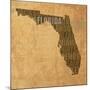 Florida State Words-David Bowman-Mounted Giclee Print