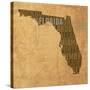 Florida State Words-David Bowman-Stretched Canvas