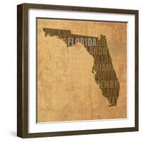 Florida State Words-David Bowman-Framed Giclee Print