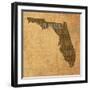 Florida State Words-David Bowman-Framed Giclee Print