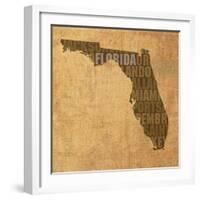 Florida State Words-David Bowman-Framed Giclee Print