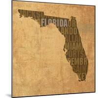 Florida State Words-David Bowman-Mounted Giclee Print