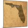 Florida State Words-David Bowman-Mounted Giclee Print