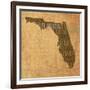 Florida State Words-David Bowman-Framed Giclee Print