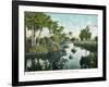 Florida - Thompson's Creek on Tomoka River-Lantern Press-Framed Art Print