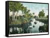 Florida - Thompson's Creek on Tomoka River-Lantern Press-Framed Stretched Canvas