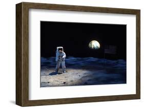 Florida, Titusville, Kennedy Space Center, Apollo 14 command module.-Jim Engelbrecht-Framed Photographic Print