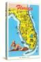 Florida Tourist Map-null-Stretched Canvas