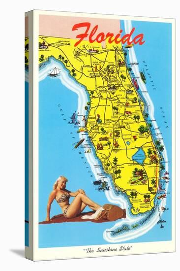 Florida Tourist Map-null-Stretched Canvas