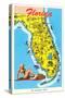 Florida Tourist Map-null-Stretched Canvas