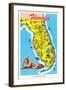 Florida Tourist Map-null-Framed Art Print