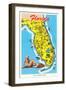 Florida Tourist Map-null-Framed Art Print