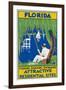 Florida Travel Poster-null-Framed Art Print
