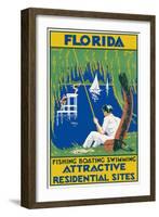 Florida Travel Poster-null-Framed Art Print