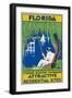 Florida Travel Poster-null-Framed Art Print