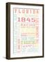 Florida - Typography-Lantern Press-Framed Art Print