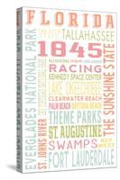 Florida - Typography-Lantern Press-Stretched Canvas