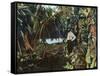 Florida - View of a Banana Grove-Lantern Press-Framed Stretched Canvas