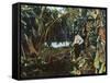 Florida - View of a Banana Grove-Lantern Press-Framed Stretched Canvas