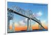 Florida - View of Sunshine Skyway Bridge-Lantern Press-Framed Art Print