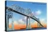 Florida - View of Sunshine Skyway Bridge-Lantern Press-Stretched Canvas