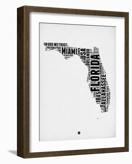 Florida Word Cloud 2-NaxArt-Framed Art Print