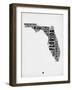 Florida Word Cloud 2-NaxArt-Framed Art Print