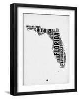 Florida Word Cloud 2-NaxArt-Framed Art Print