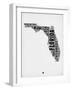 Florida Word Cloud 2-NaxArt-Framed Art Print