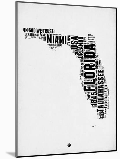 Florida Word Cloud 2-NaxArt-Mounted Art Print