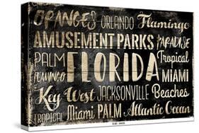 Florida Words-Jace Grey-Stretched Canvas