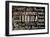 Florida Words-Jace Grey-Framed Premium Giclee Print