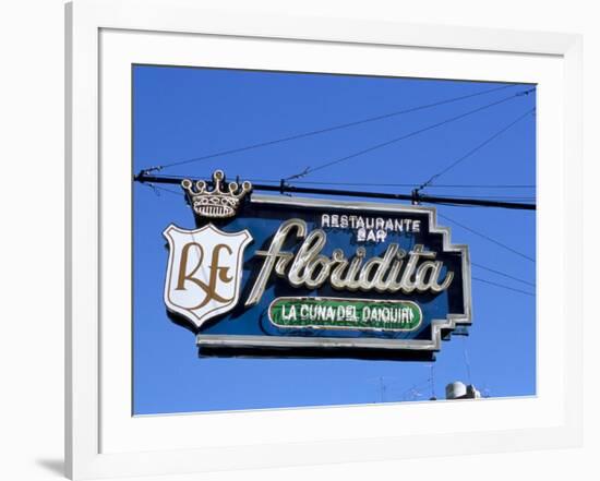 Floridita Restaurant and Bar Where Hemingway Drank Daiquiris, Havana, Cuba, West Indies-R H Productions-Framed Photographic Print