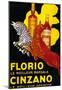 Florio Cinzano Vintage Poster - Europe-null-Mounted Poster