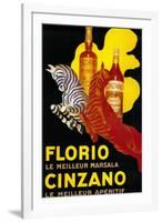 Florio Cinzano Vintage Poster - Europe-Lantern Press-Framed Art Print