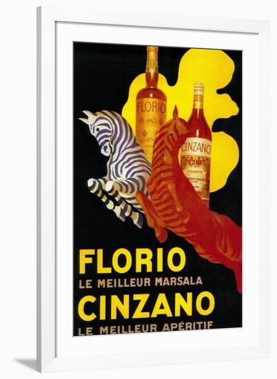 Florio Cinzano Vintage Poster - Europe-Lantern Press-Framed Art Print