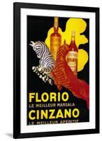 Florio Cinzano Vintage Poster - Europe-Lantern Press-Framed Art Print