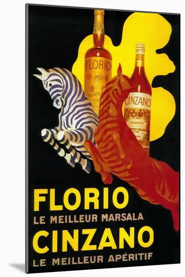 Florio Cinzano Vintage Poster - Europe-Lantern Press-Mounted Art Print