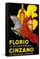 Florio Cinzano Vintage Poster - Europe-Lantern Press-Framed Stretched Canvas