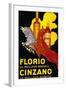 Florio Cinzano Vintage Poster - Europe-Lantern Press-Framed Art Print