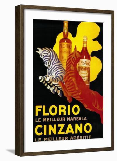 Florio Cinzano Vintage Poster - Europe-Lantern Press-Framed Art Print