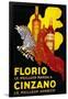 Florio Cinzano Vintage Poster - Europe-Lantern Press-Framed Art Print